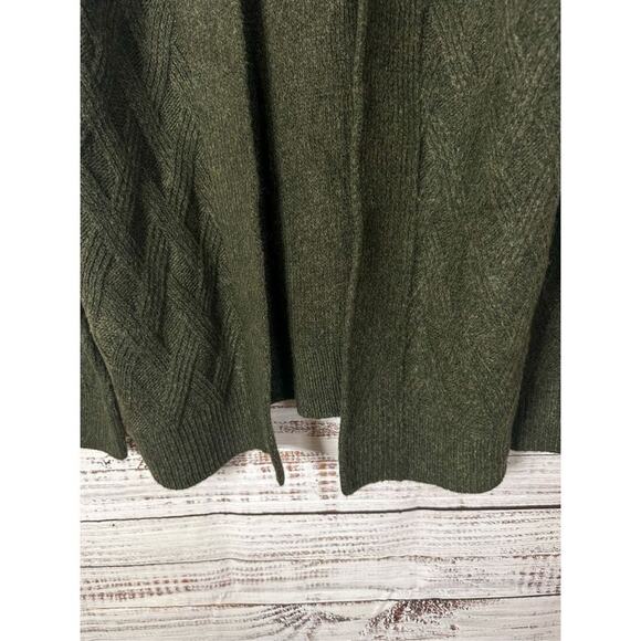 Croft & Barrow Women's Relaxed Fit Open Front Tunic Cardigan Meadow Green Small - Picture 3 of 10